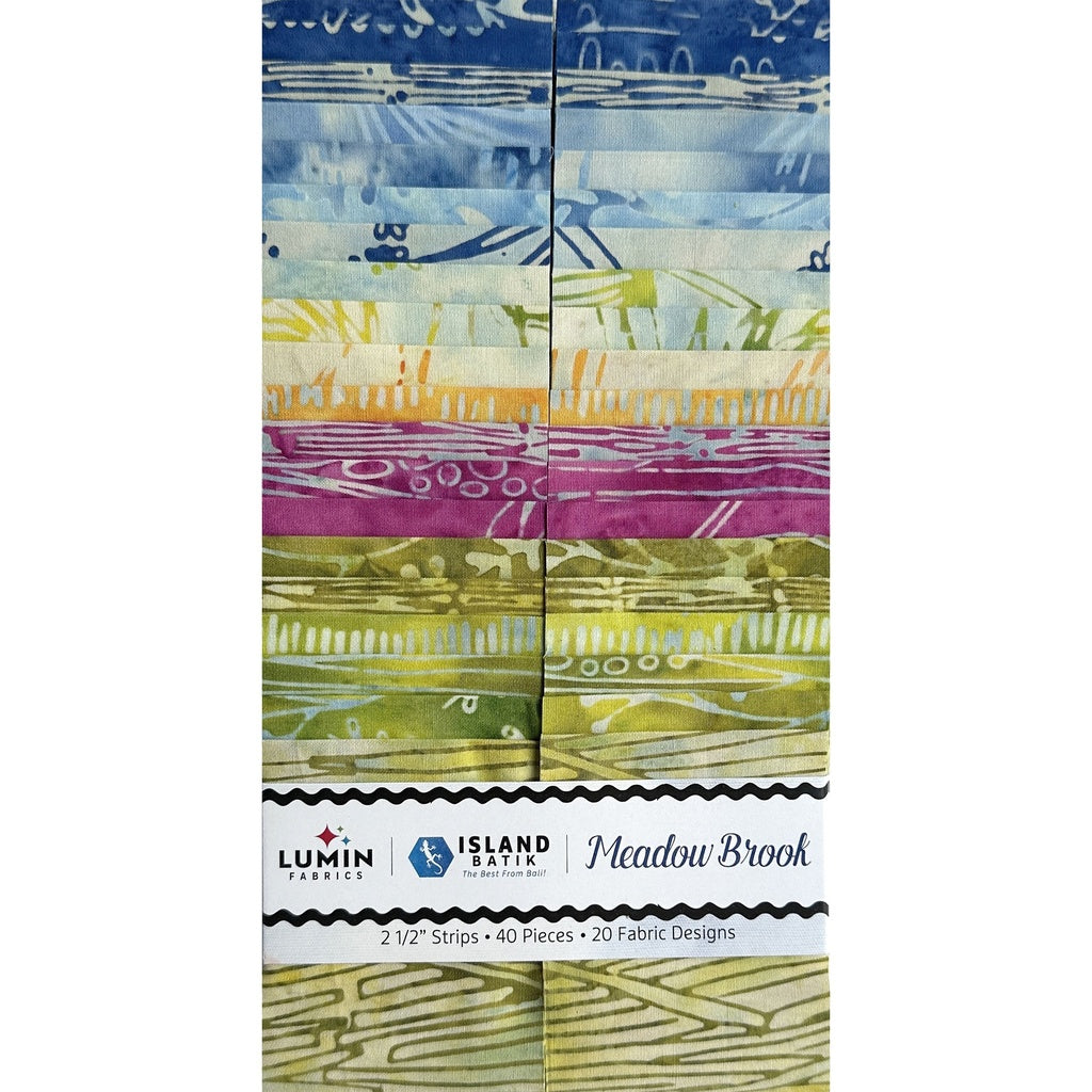 Island Batik - Meadow Brook - Strip Pack - 40 2.5 inch strips