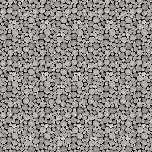 Naturescapes-Gray-Cross Sections of Trees on Black-When Eagles Soar by D.