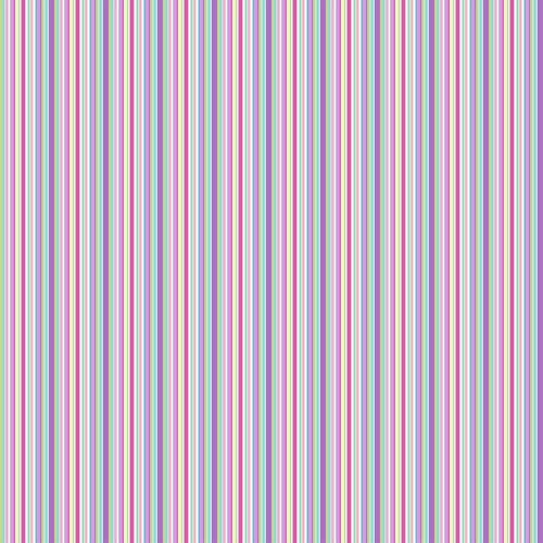 Dreamland - Barcode Stripe - Multi - purple pink yellow turquoise stripe