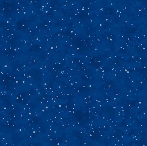 Twas the Night Before Christmas - Snowy Sky - Indigo - white dots on blue