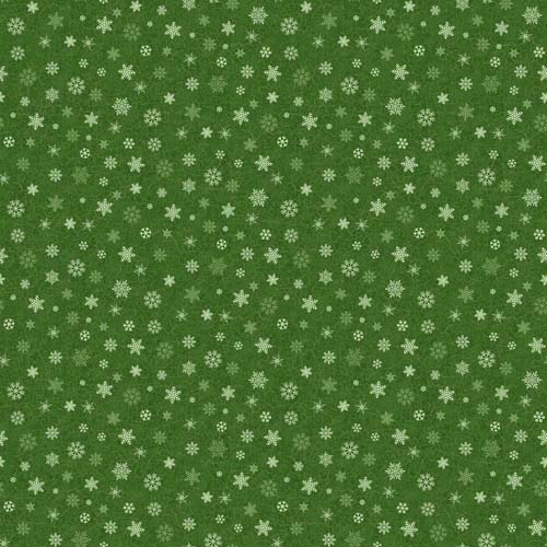 Beary Merry Christmas - Snowflakes - Green - light green snowflakes on green