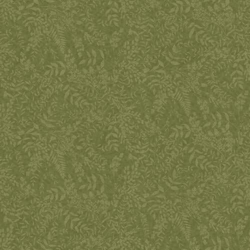 Natural Elements -Tonal Leaves - Dark Green - lighter leaves on olive green