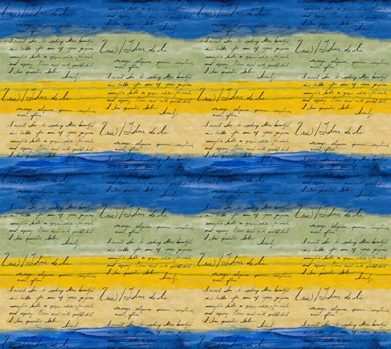 City Flower Exchange - Scripted Stripe - strips of color with writing