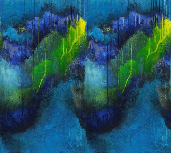 Eau De Parfum - River - Kayak- large abstract in blues & greens