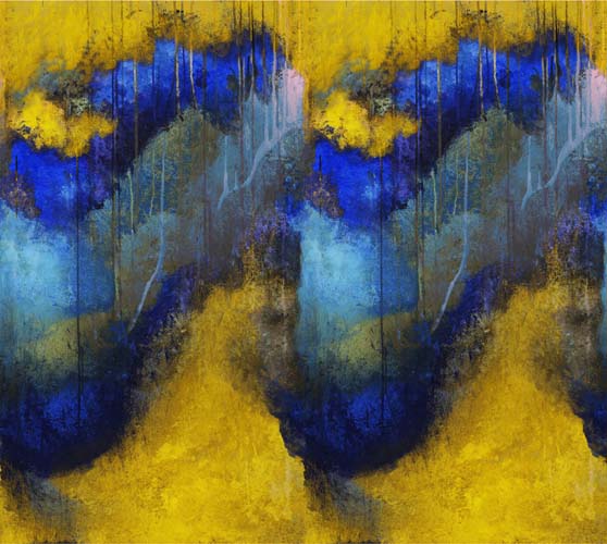 Eau De Parfum - River - Banks - Lagre abstract in blues & golds