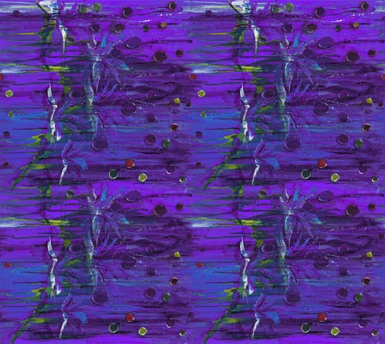 Eau De Parfum - Splash - Evening - violet abstract w/red & green circles