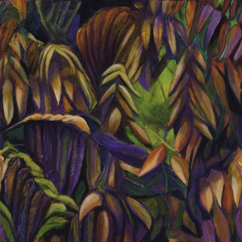 Forage & Fodder - Sumac - Deep Violet - Bright large leaves on purple