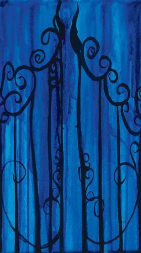 Bittersweet - Gate - Blue - gate is 24in. repeat