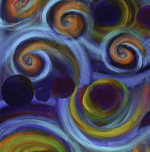 Bittersweet - Funhouse - Swirls - Multi color swirls and dots