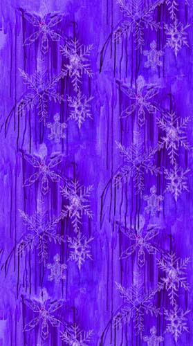 Pepita - Snowflakes - Electric Purple - large white snowflakes on purple