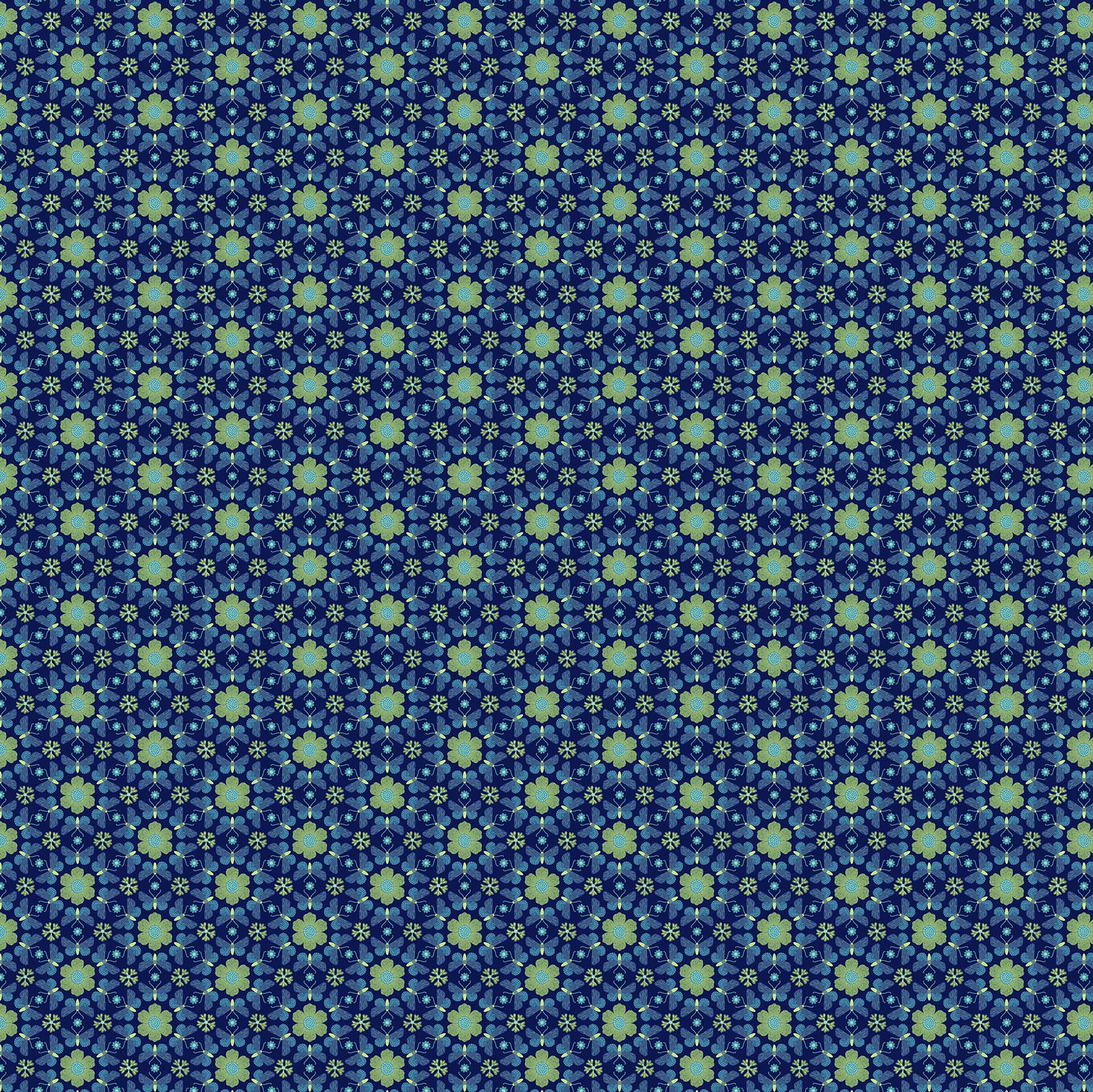 108" Wide Backing - Water's Edge - Piroutte - Navy - butterflies & flowers