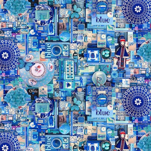Color Collage - Blue - I spy style collage in blues