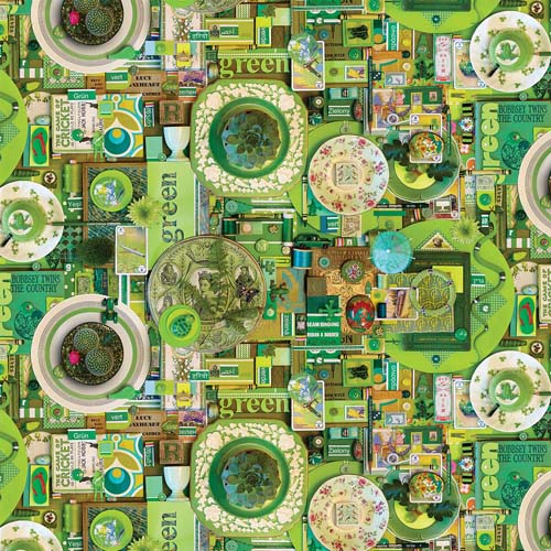 Color Collage - Green - I Spy style collage in greens