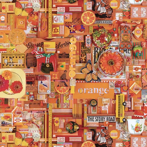 Color Collage - Orange - I spy style collage in oranges
