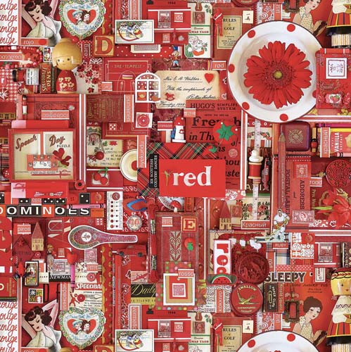 Color Collage - Red - I spy style collage in reds