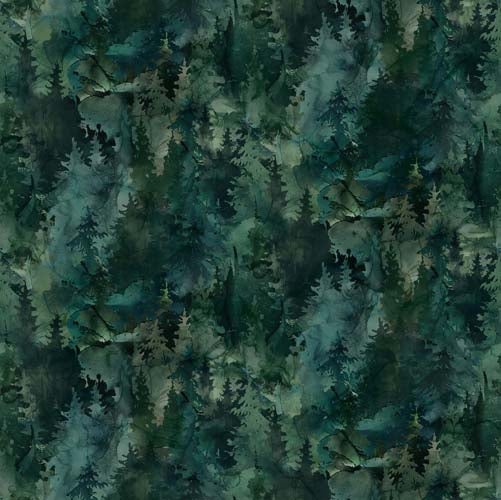 Northern Peaks - Trees - Pine Green- Dark green packed trees