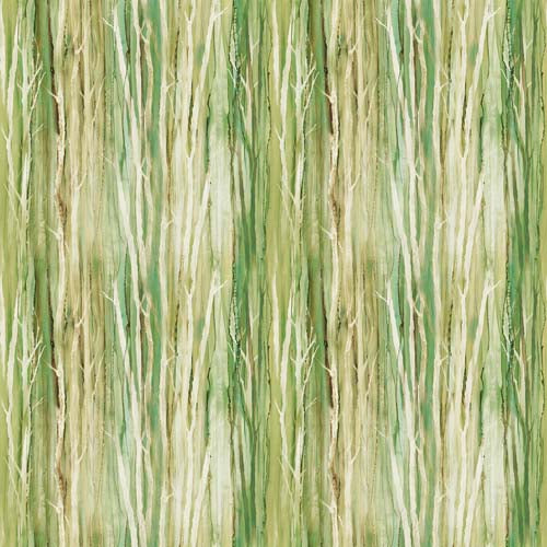 Cedarcrest Falls -Twig texture - Olive - Stripe texture in greens