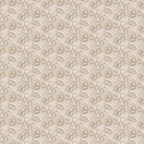Hidden Valley - Horse Shoes - Cream - tossed horseshoes on lt tan -Naturescapes