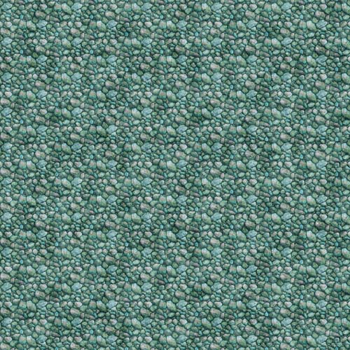 Migration - Rocks - Light Teal - teal pebbles