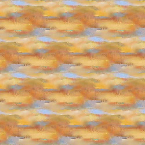 Tranquil Tides - Cloud Texture - Ochre/Blue - gold & blue marsh landscape