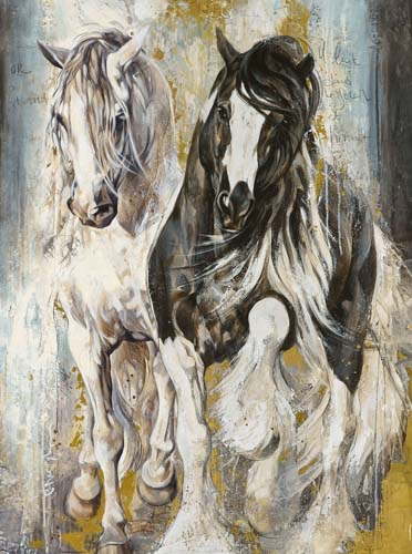 Pedigree - PANEL 32in. Horses - two large horses