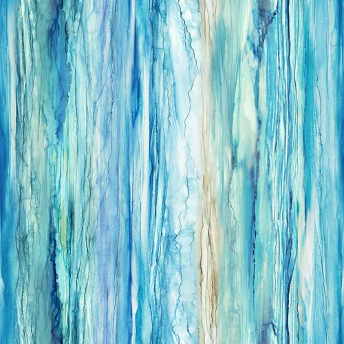 Row By Row 2025 - The Great Outdoors - Texture Stripe - Blue/Multi