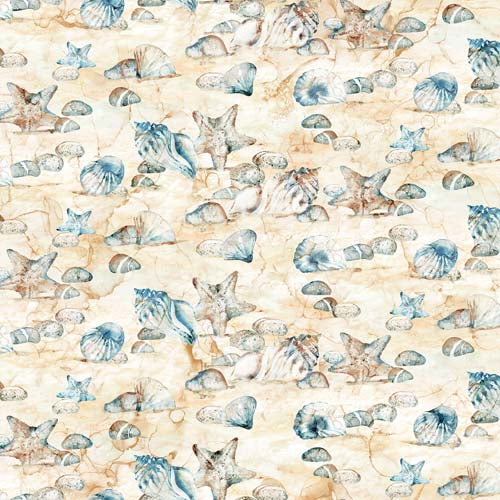 Row By Row 2025 - The Great Outdoors - Coastal Scene - Blue/Multi