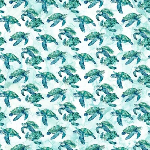 Coral Reef - Sea Turtles - Lt.Aqua