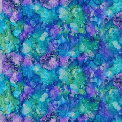 Coral Reef - Marble - Teals, Blues, Purples