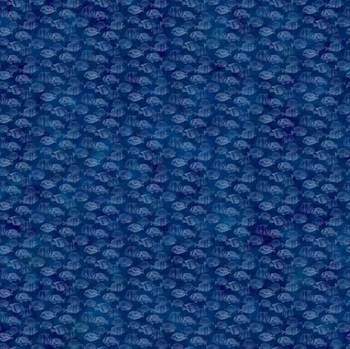 Coral Reef - School of Fish -Navy