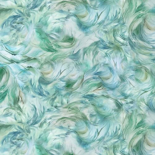 Raven's Call - Swirl Texture - Light Teal