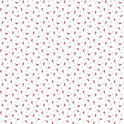 Flannel - Little Donkey'sChristmas - Cardinals - White - red birds on white