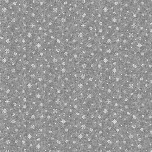 Flannel - Cozy Up - Snowflakes - Grey - white snowflakes on grey