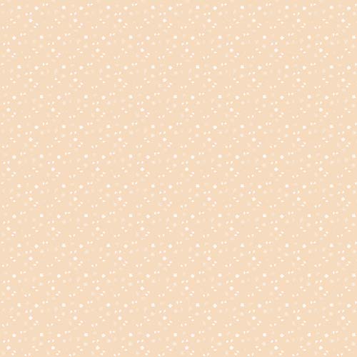 Silly Goose Flannel - Flower Mini - Peach - cream flowers & tracks on peach