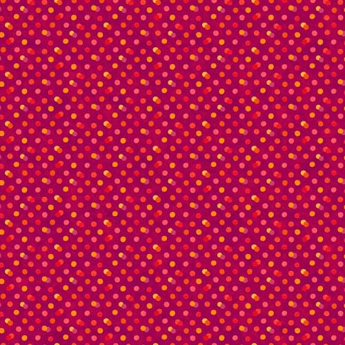 Hugs & Kisses Flannel - Big Hugs - Red - orange & yellow dots on red