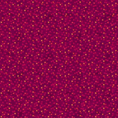 Hugs & Kisses Flannel - Big Kisses - Red - red & orange x's on red