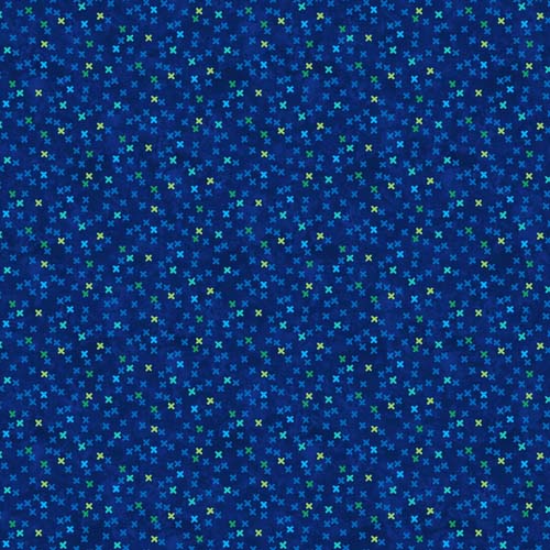 Hugs & Kisses Flannel - Big Kisses - Blue -