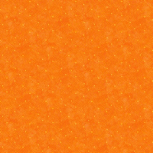 Hugs & Kisses Flannel - Little Hugs - Orange - small red dots on orange