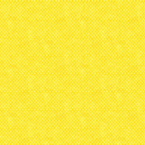 Hugs & Kisses Flannel - Rings - Yellow - rings on yellow