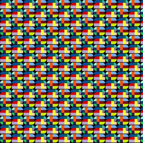 FIFA Prints - Large 26 - Multi - large multicolored block text 26 on black