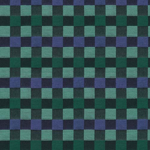 Check Mates Woven - Alternate- Wave - teal, gray & periwinkle squares