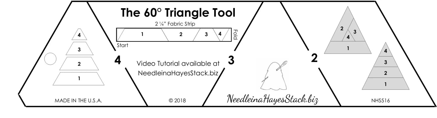The 60 Degree Triangle Tool - Usually Used With an Ombre Fabric to Get All The