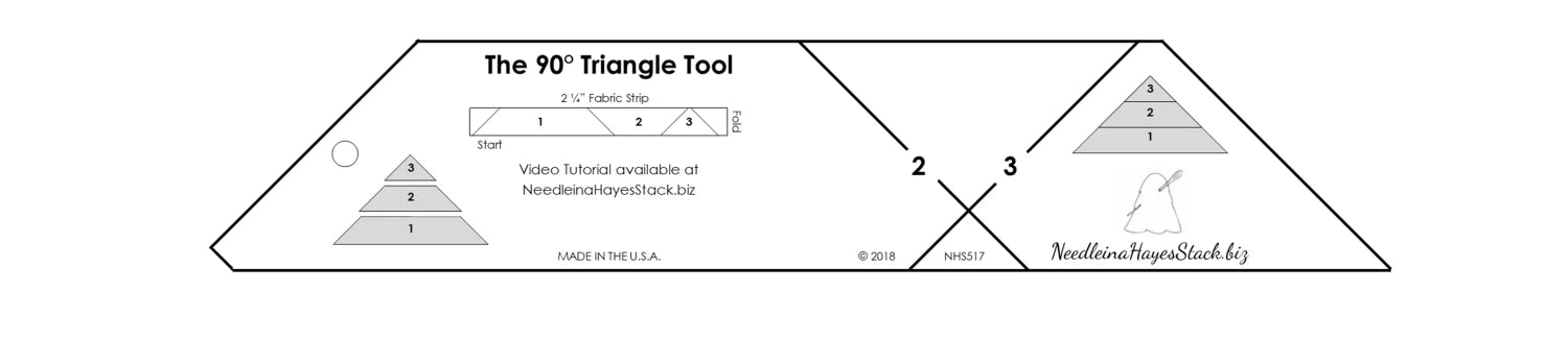 The 90 Degree Triangle Tool -Designed to Work With Ombre Fabrics