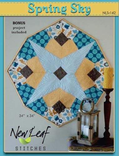 Spring Sky Table Topper Pattern by New Leaf - Size 34" Square NLS142