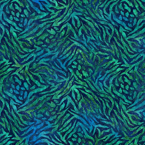 Jangala - The Maze - Blue/Green - green and blue on navy blender