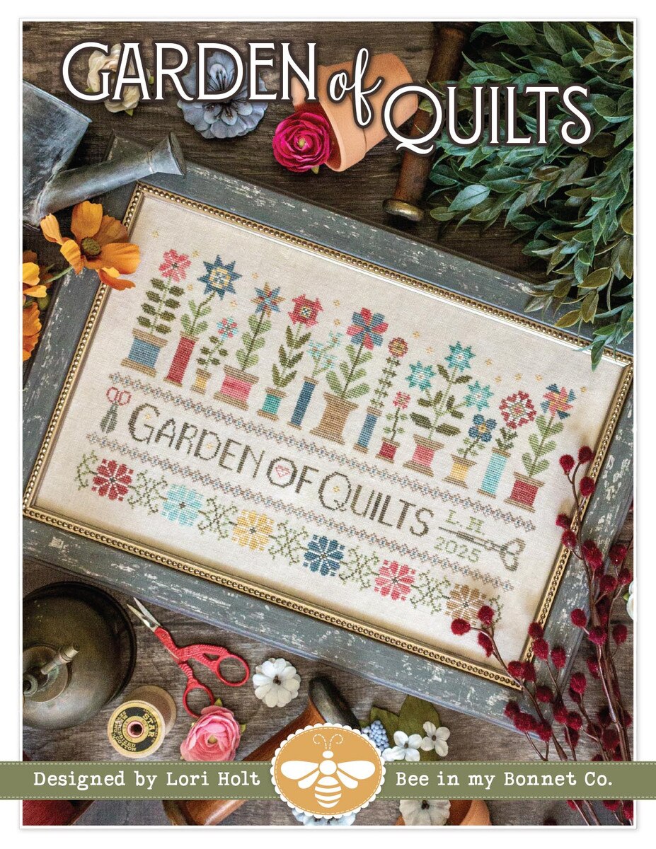 Garden of Quilts- CROSS STITCH pattern-  Lori Holt