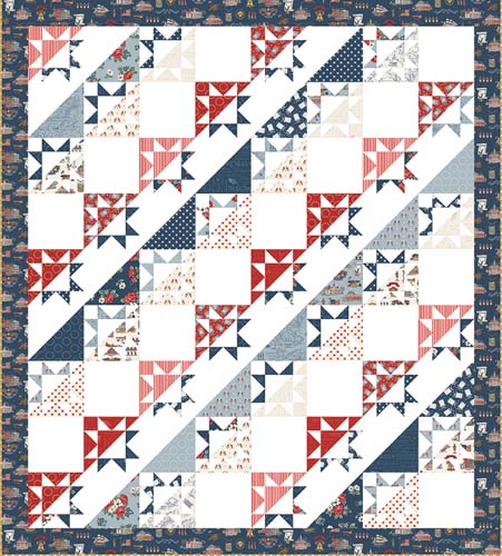 Liberty Stars & Stripes Quilt Pattern - Fat Quarter Friendly - 72 x 80