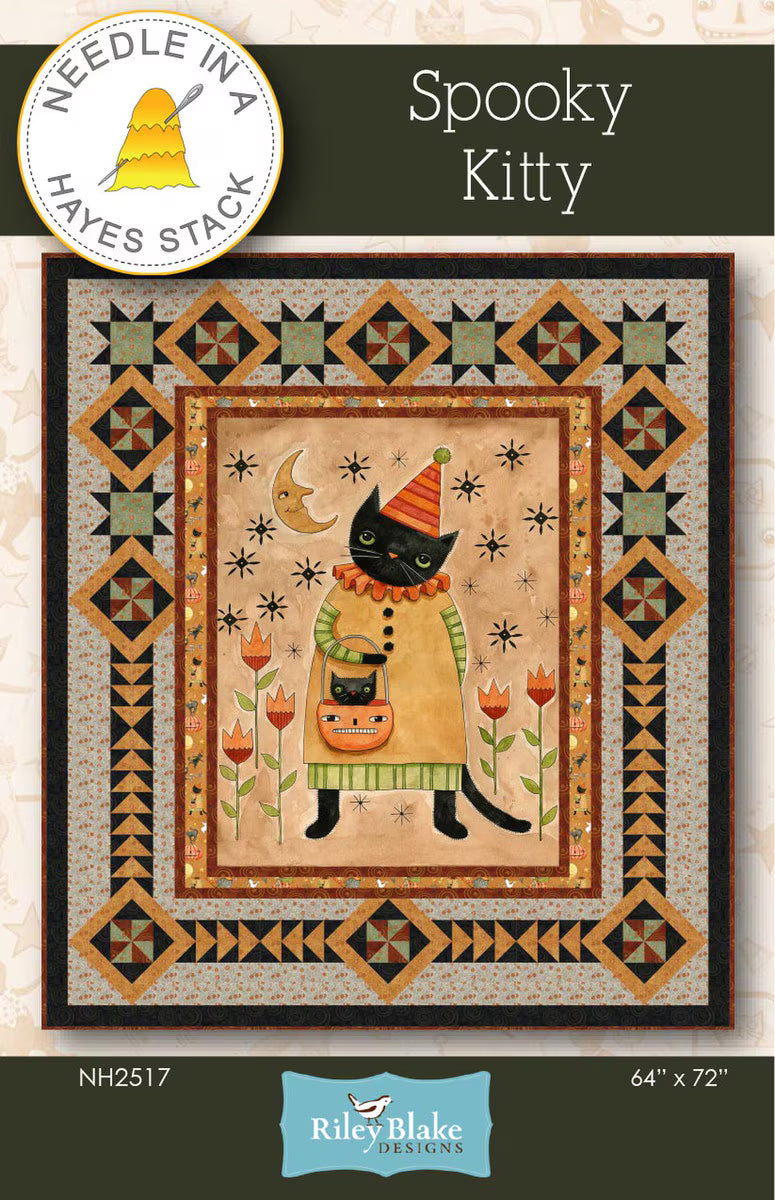 Needle In A Hayes Stack Spooky Kitty Panel Quilt Pattern