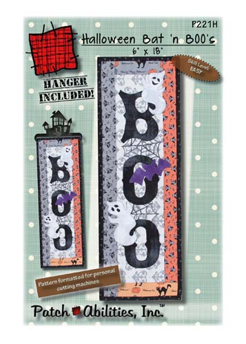 Halloween Bat  'n Boos pattern6 x 18  with HANGER
