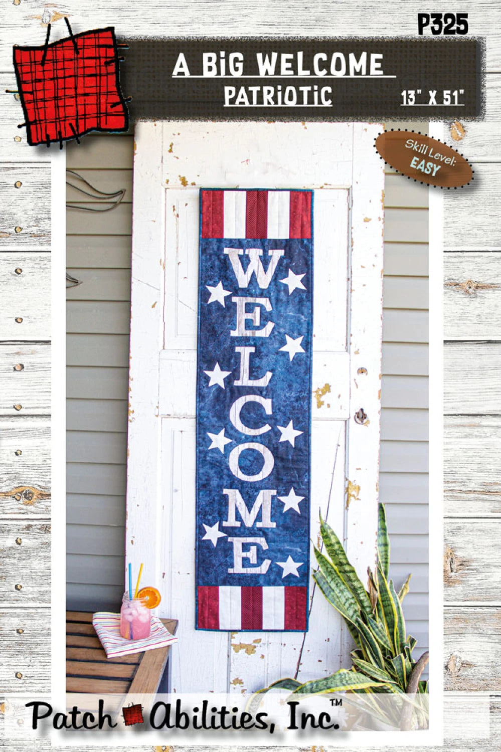 A Big Welcome Patriotic - Patch Abilities - finishes 6x20  - NO HANGER